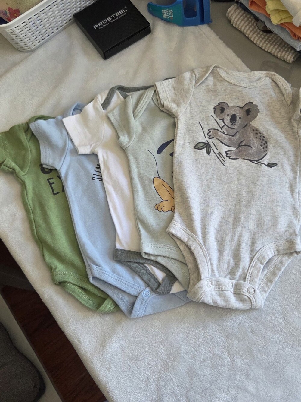 Charming Set of 5 Assorted Baby Tees (0–3M) – Soft & Stylish